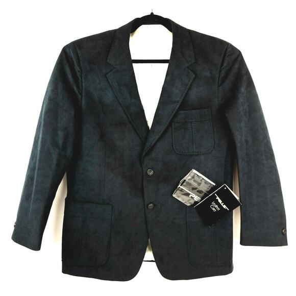 VTG Kingsridge Blue Suede Sport Coat Blazer Men’s M Mod Retro Suit Jacket NOS - Picture 1 of 12